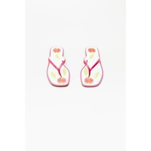 Jil Sander Suede Flip Flops - 7.5 - Red